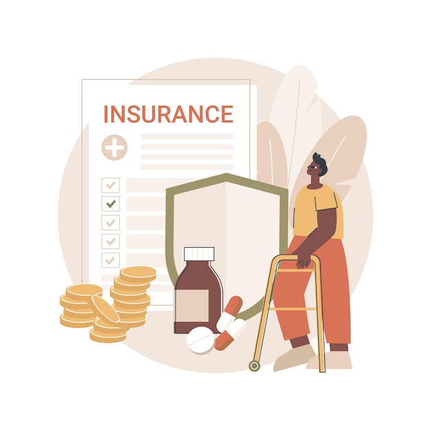 Free Vector health insurance abstract illustration