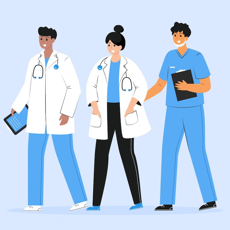 Free Vector health professional team