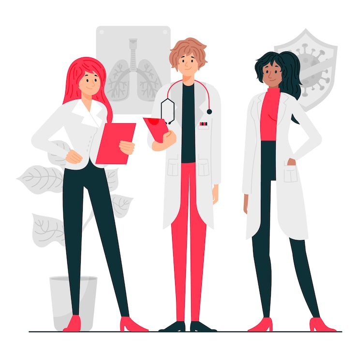 Free Vector health professional team