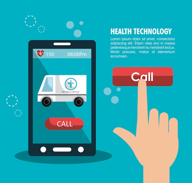 Free Vector health technology service