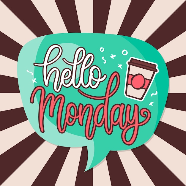 Free Vector hello monday background