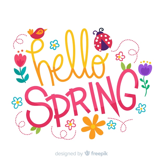 Free Vector hello spring background