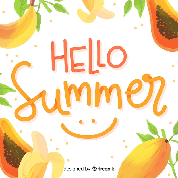 Free Vector hello summer background