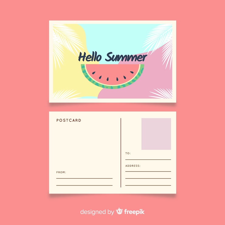 Free Vector holiday postcard
