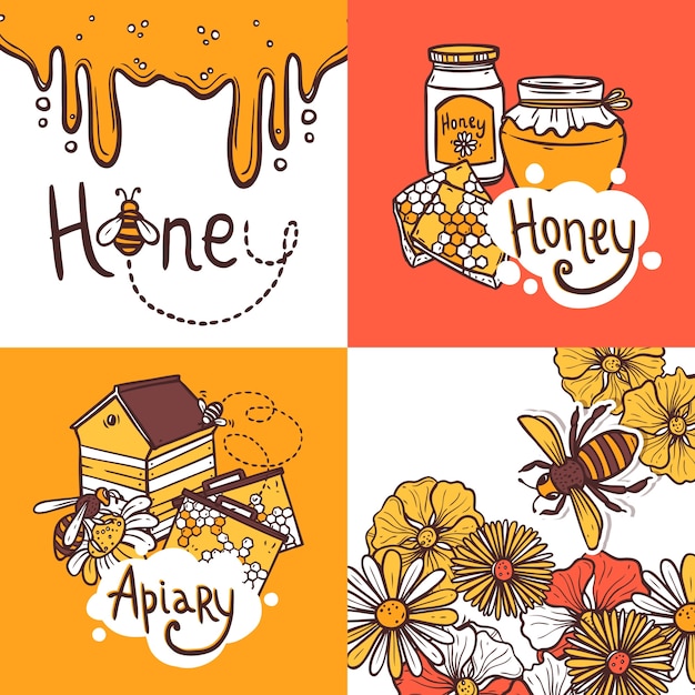 Free Vector honey design concept