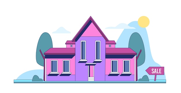 Free Vector house for sale or rent