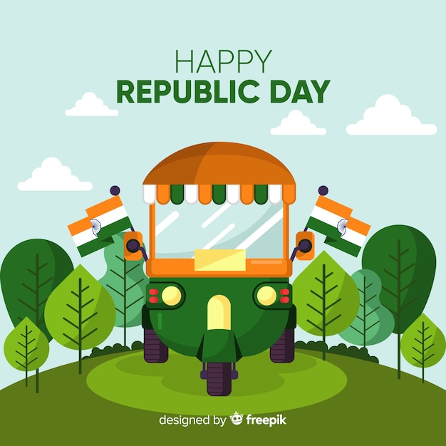 Free Vector indian republic day background 