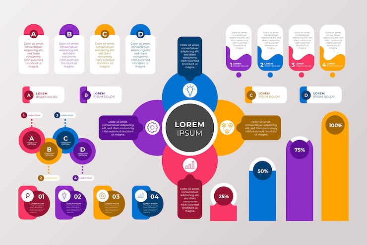 Free Vector infgraphic element collection design