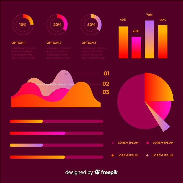 Free Vector infographic element collectio