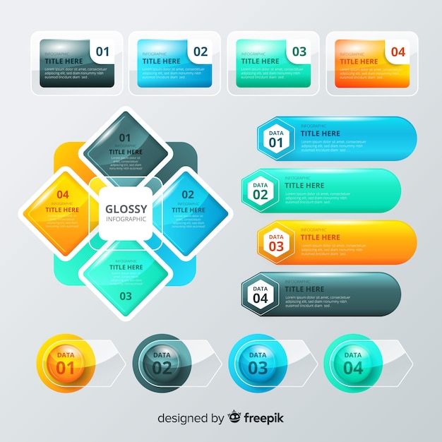 Free Vector infographic element collectio