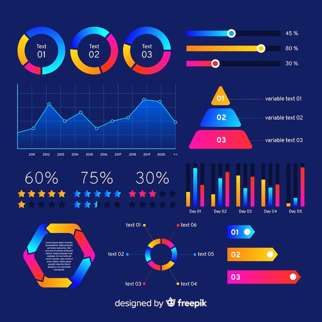Free Vector infographic element collection