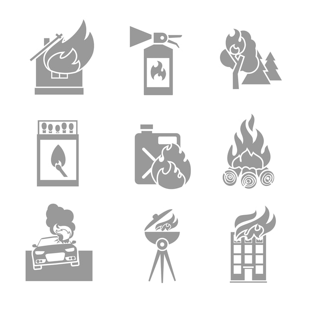 Free Vector insurance icons, gray