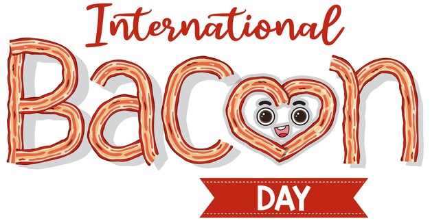 Free Vector international bacon day banner
