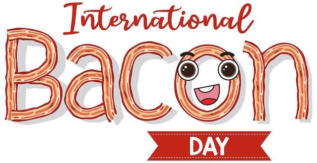 Free Vector international bacon day banner
