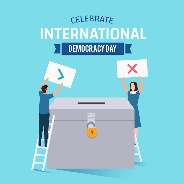 Free Vector international day of democracy event