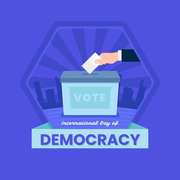 Free Vector international day of democracy