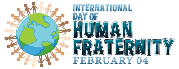 Free Vector international day of human fraternity