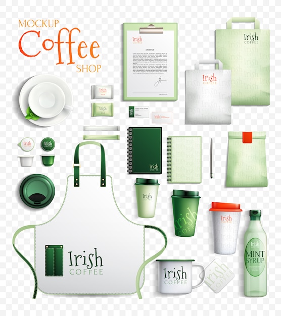 Free Vector irish coffee transparent collection