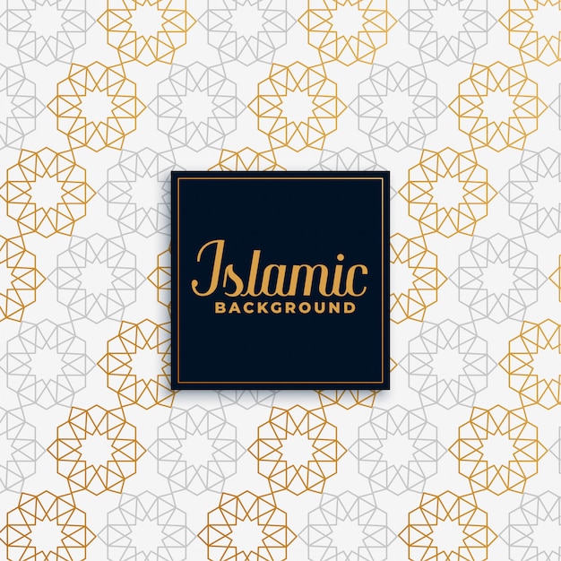 Free Vector islamic golden pattern  background