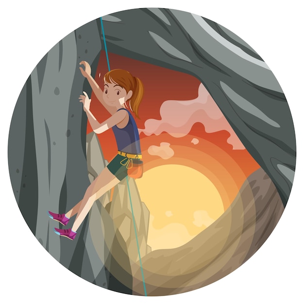 Free Vector isolated rock climbing badge