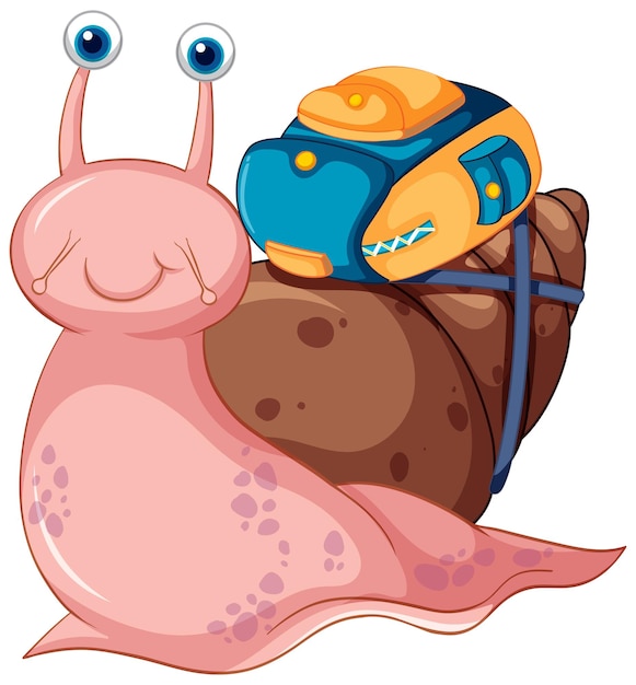 Free Vector isolated snail cartoon character