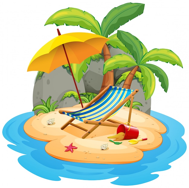 Free Vector an isolated summer island