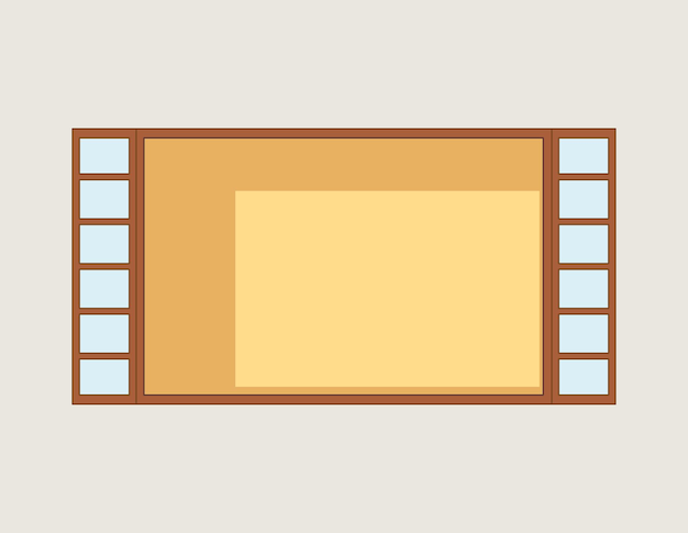 Free Vector isolated wooden window for decor