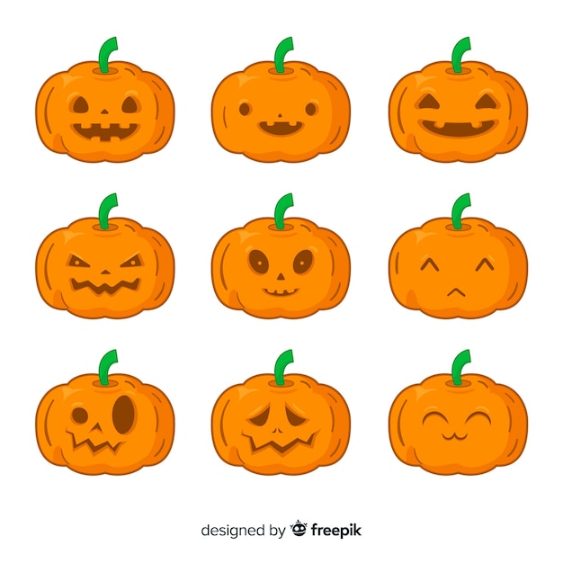 Free Vector jack o lantern halloween pumpkin