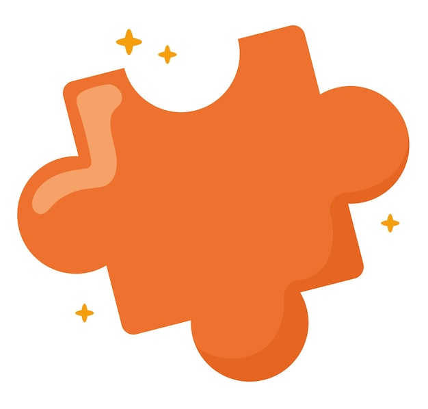 Free Vector jigsaw piece with sparks