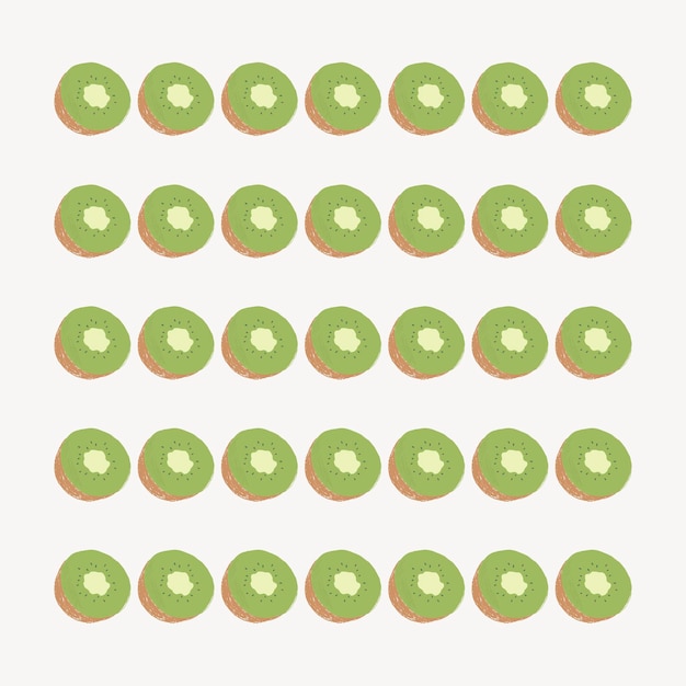 Free Vector kiwi brush illustrator vector pattern  seamless set