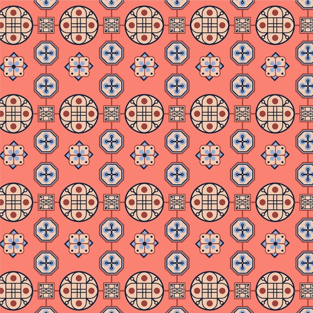 Free Vector korean style pattern design