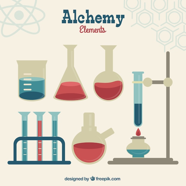 Free Vector laboratory utensils pack