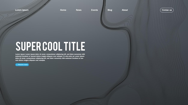 Free Vector landing page abstract design with dynamic line bubbles template for website or app