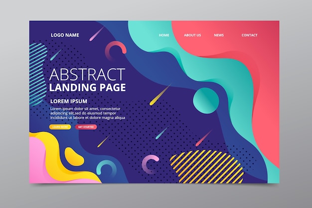 Free Vector landing page template