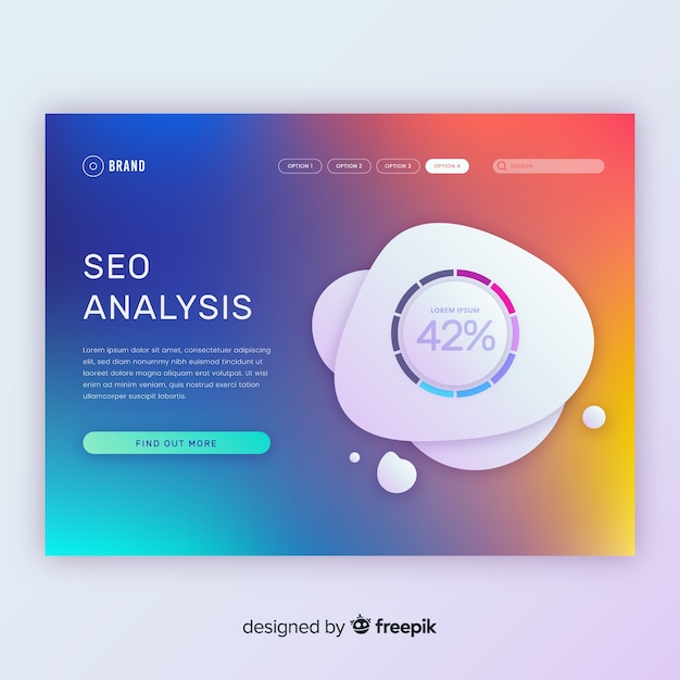 Free Vector landing page