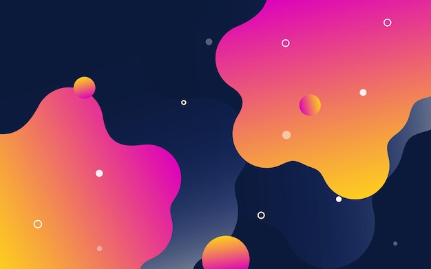 Free Vector liquid shapes and forms blobs with gradient color