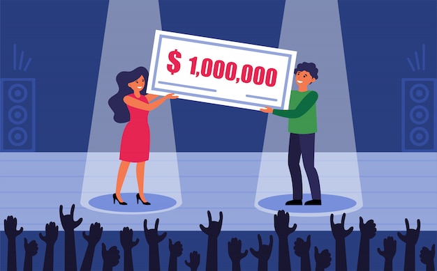 Free Vector lottery prize winner