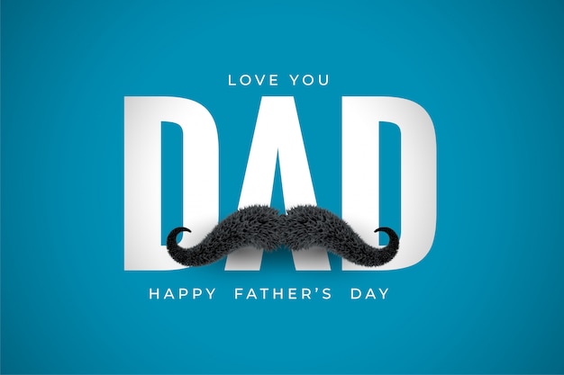 Free Vector love you dad message for father's day wishes
