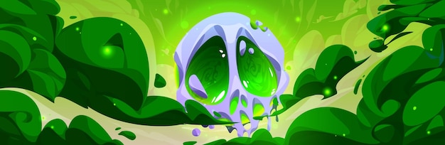 Free Vector magic toxic background with green clouds