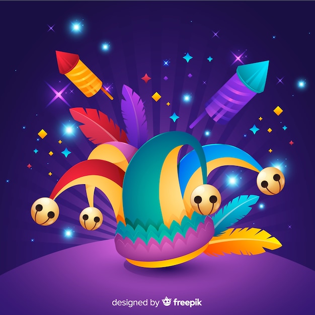 Free Vector mardi gras carnival background