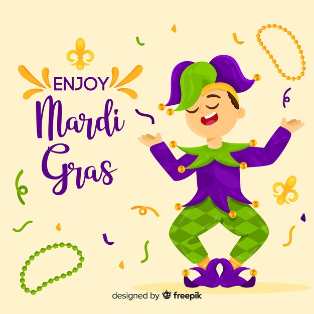 Free Vector mardi gras carnival background