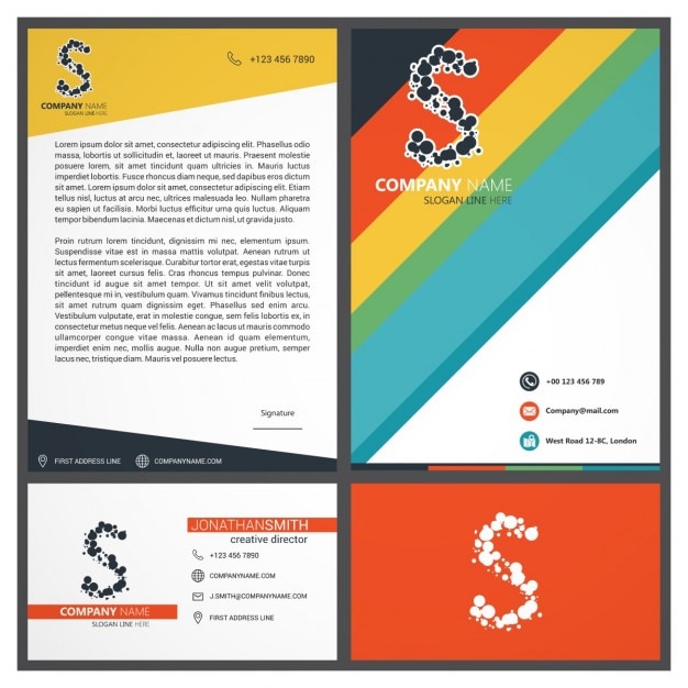 Free Vector material branding set