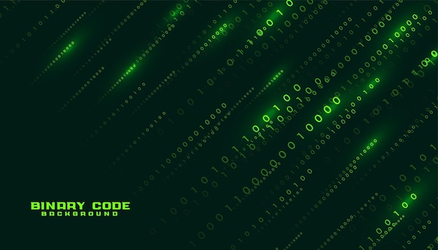 Free Vector matrix style binary code digital background with zero and one digits