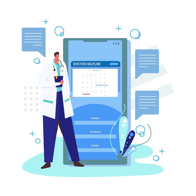 Free Vector medical booking app