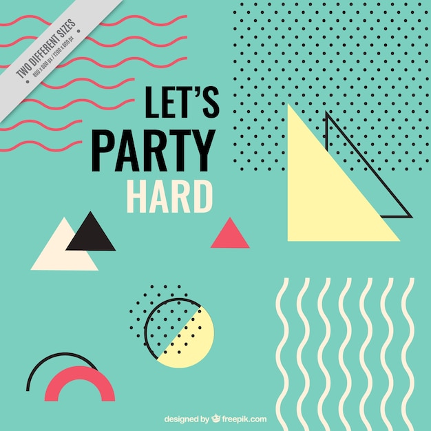 Free Vector memphis party background 