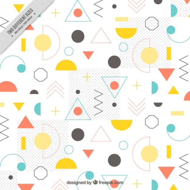 Free Vector memphis white background