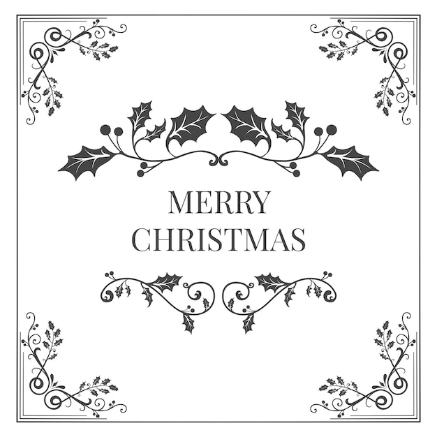 Free Vector merry christmas badge design vector