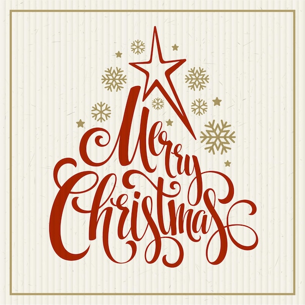 Free Vector merry christmas lettering design. vector illustration eps10