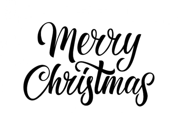 Free Vector merry christmas lettering