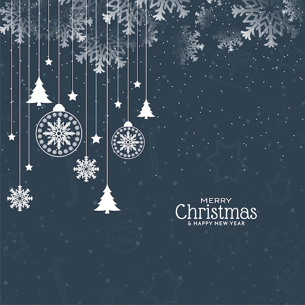 Free Vector merry christmas traditional festival celebration elegant background design